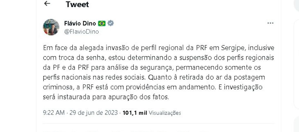Ministro manda suspender perfis regionais da PF e da PRF depois de redes sociais terem sido hackeadas - Fan F1