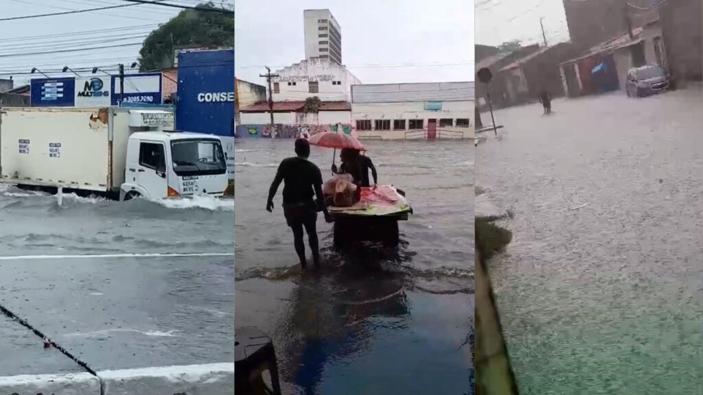 Aracaju está sob alerta de chuvas moderadas a fortes até início da tarde desta quarta-feira, 24