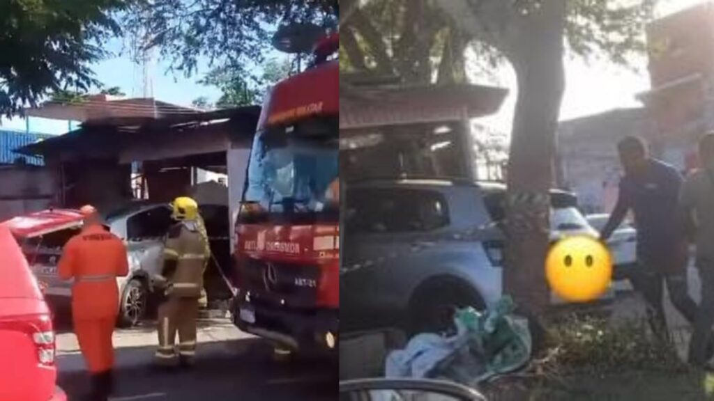 Mulher fica ferida após perder o controle de veículo e colidir com quiosque em Aracaju