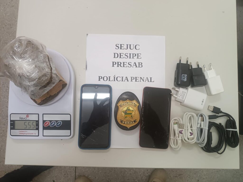 Polícia Penal apreende drogas, telemóveis e acessórios arremessados em presídio de Areia Branca