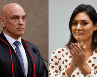 Moraes e Michelle Bolsonaro