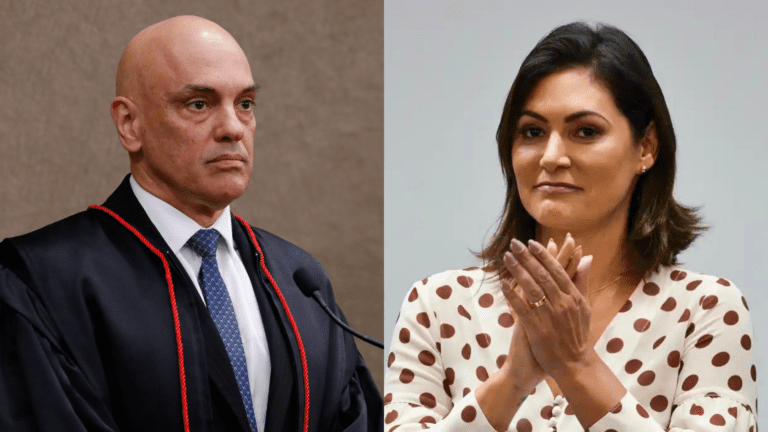 Moraes e Michelle Bolsonaro